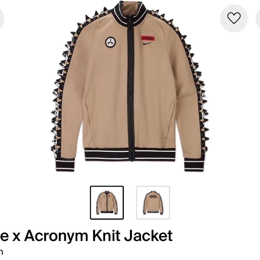 Nike Acronym Tan Jacket with Black and White Accents